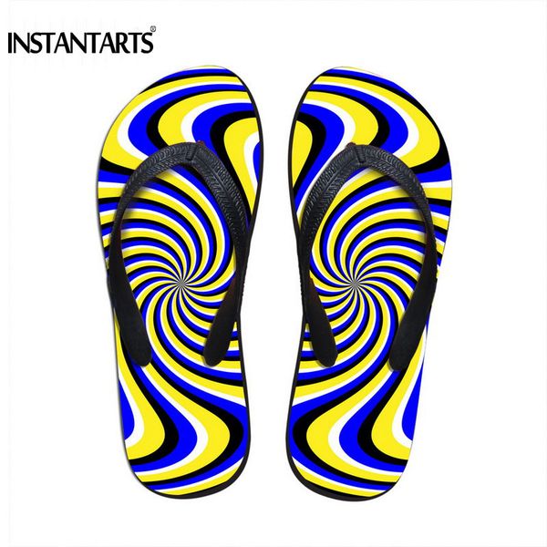 

instantarts paisley printing women flip flops casual non-slip rubber house slippers for woman summer beach ladies flats sandals, Black