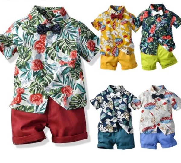 20 stile Baby Boy vestiti Ragazzi Summer Style Abbigliamento per bambini Set Top Pantaloncini Cintura Ragazzi Ragazze T Pantaloni Tuta sportiva Abbigliamento per bambini DHL