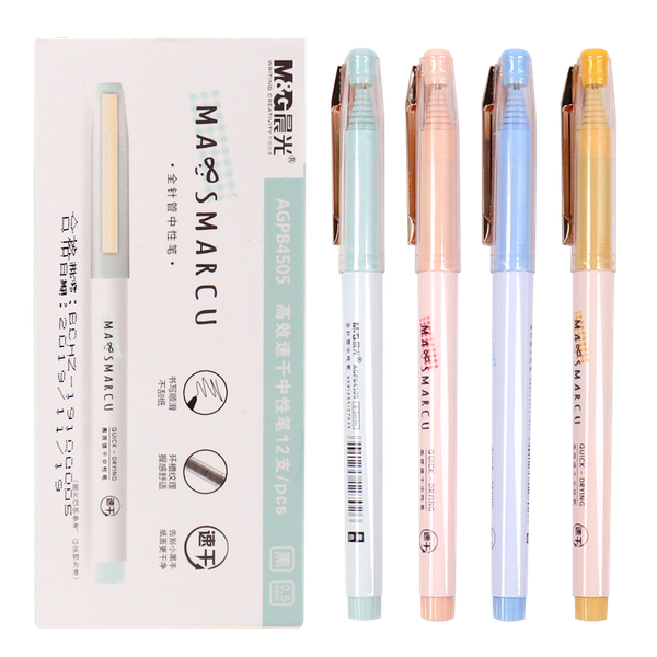 

student quick drying neutral pen 0.5mm all needle smooth water pen large capacity creative masmarcu signature b4505 black