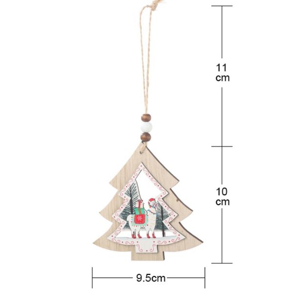 

fashion christmas decoration pendant hanging wooden xmas drop wood slice ornaments