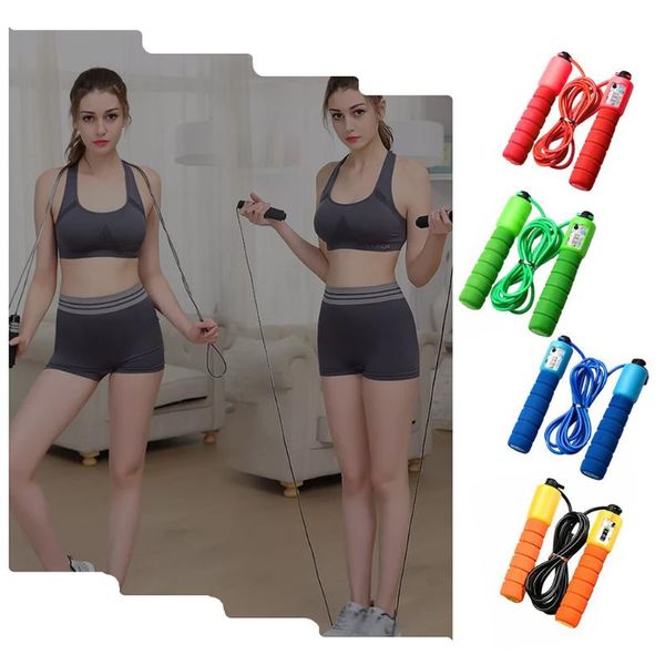 

counting rope skipping digital rope skipping length adjustable automatic counter flexible plastic 1pcs