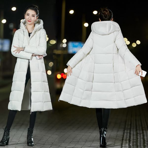 

женщины x-долго ветровки -6xl wateproof ветрозащитный -25degrees синтепон зима основной стиль solid тонкий плюс размер капюшоном куртки пал, Tan;black