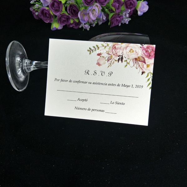 2019 Specially Personalized Wedding Invitation Rsvp Card Response