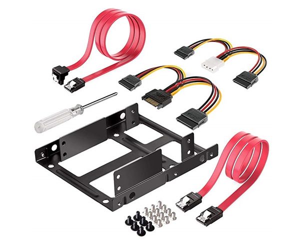 

ssd mounting bracket 2.5 to 3.5 with sata cable and power splitter cable, st1002s