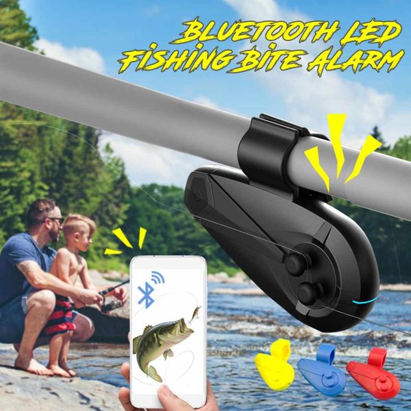 

2019 new bluetooth electronic led light fishing alarm bite sound alarm bell abs clip reminder fish bite