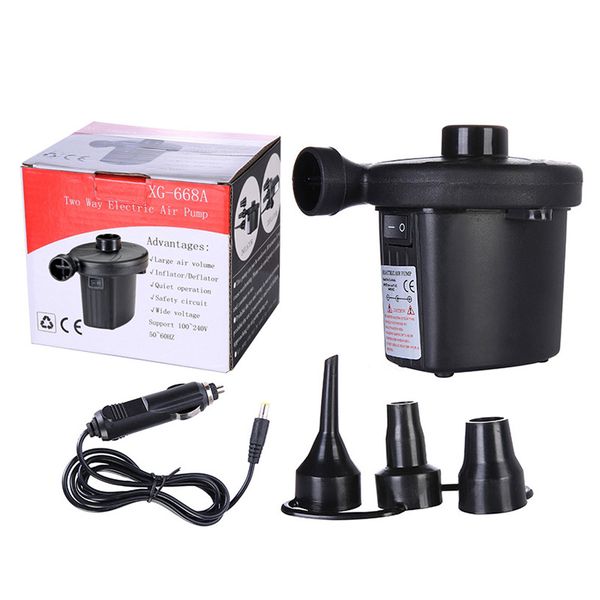 

portable electric air pump quick-fill deflate pumps car kayaks inflator
