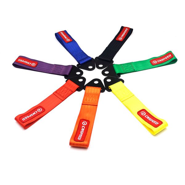 CNSPEED Racing Car Tow Strap Tow Cordas Bares gancho de reboque (Laranja Roxo Vermelho Azul Preto Verde Amarelo)