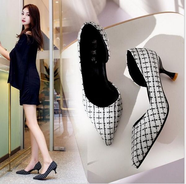 

fashion women's fashion shoes pointed heels stiletto women's single shoes ing, Black