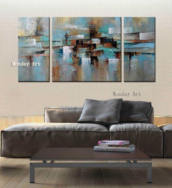 

3 panel hand painted modern abstract canvas paintings handmade colorful graffiti art oil painting wall pictures home decoration