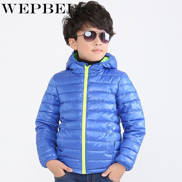 

wepbel hooded girls boys winter coat long sleeve boys winter jacket windproof children kids jacket, Blue;gray