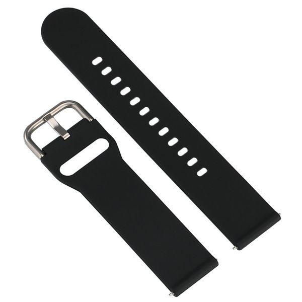 

20mm black silicone watch band rubber wristband bracelet replacement waterproof strap quicke release bars pin buckle, Black;brown