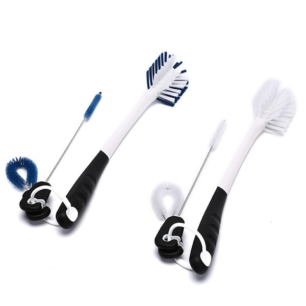 

1set baby bottle brush nipple brush 360-degree rotating head cleaning sponge cup brush kit