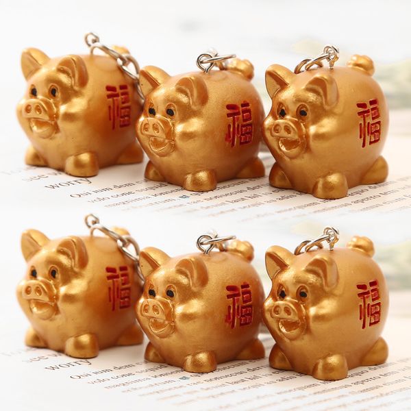 

смола ремесла подвеска cute zodiac gold pig yinfu брелок аксессуары изысканный подарков, Silver