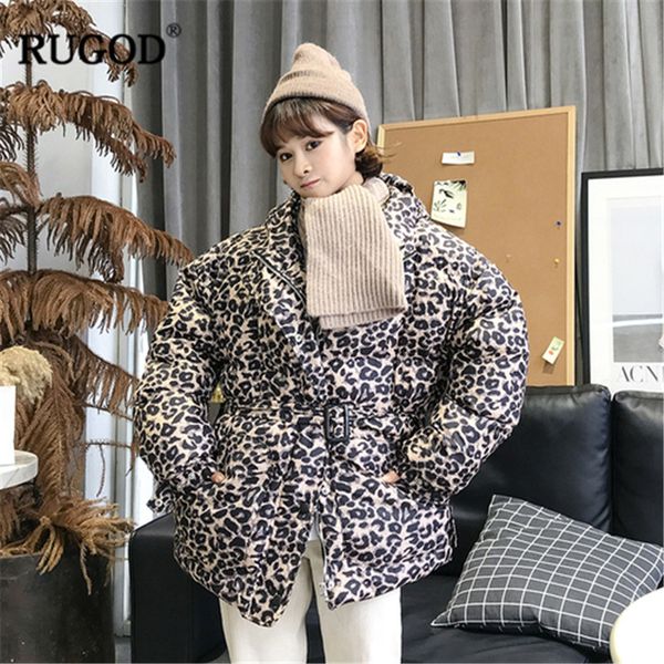 

rugod 2018 autumn winter casual women thick long sleeve coat office lady leopard coat ropa mujer invierno 2018, Black
