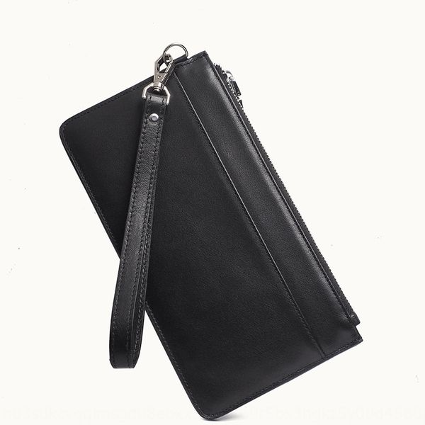 

2020 men's hand genuine leather hand business large capacity hand bag casual leather envelope bag men's fashion, White