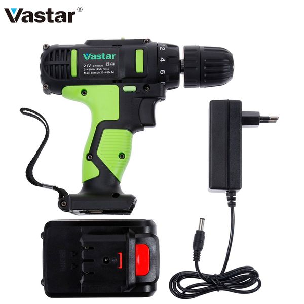 

vastar 21v electric drill driver power tools dual speed 1450rpm cordless drill electric screwdriver wireless power driver