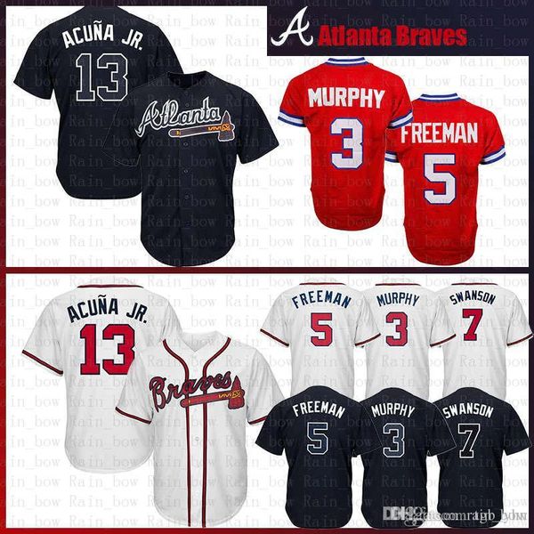 

cheap Atlanta 13 Ronald Acuna Acuña Jr. Braves 10 Chipper Jones Baseball Jersey 44 Aaron 5 Freddie Freeman 7 Dansby Swanson 3 Dale Murphy