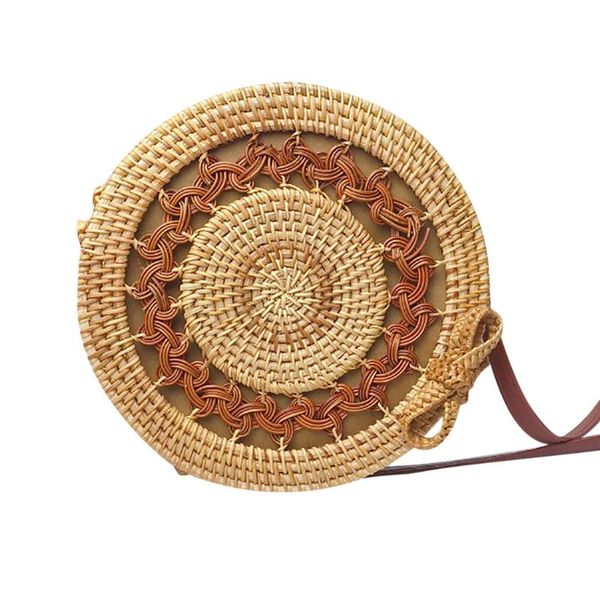 

square round mulit style straw bag handbags women summer rattan bag handmade woven beach circle bohemia handbag new fashion#h30