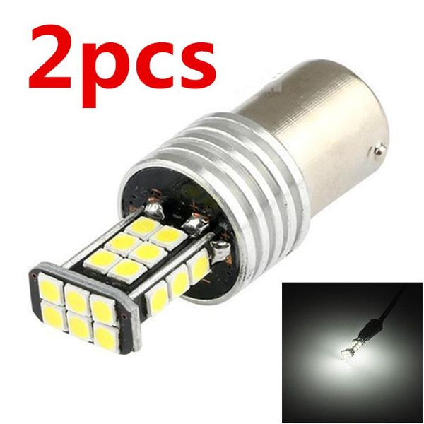 

2pcs super bright p21 p21/5w 24 smd 3030 led 1157 bay15d car tail brake turn signal led bulb reverse light white 12v