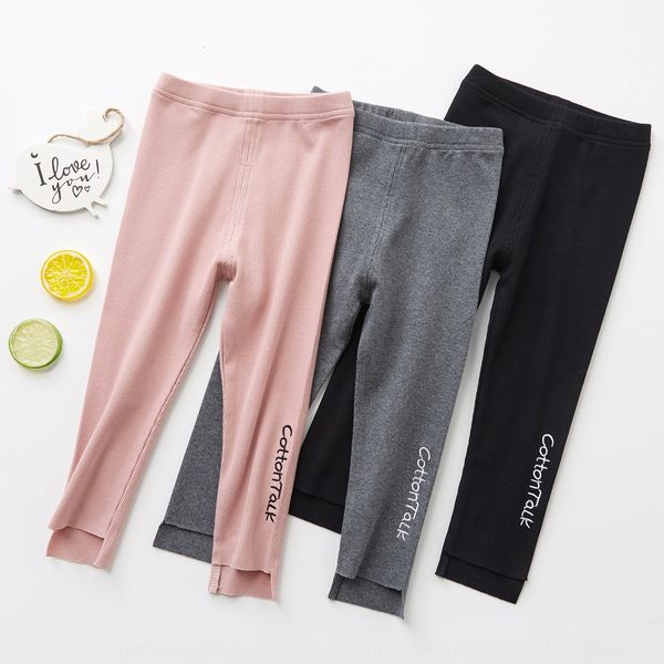 

girls leggings 2020 cotton medium children's outer thin girls tight pants trousers trousers and trousers' pants, Blue