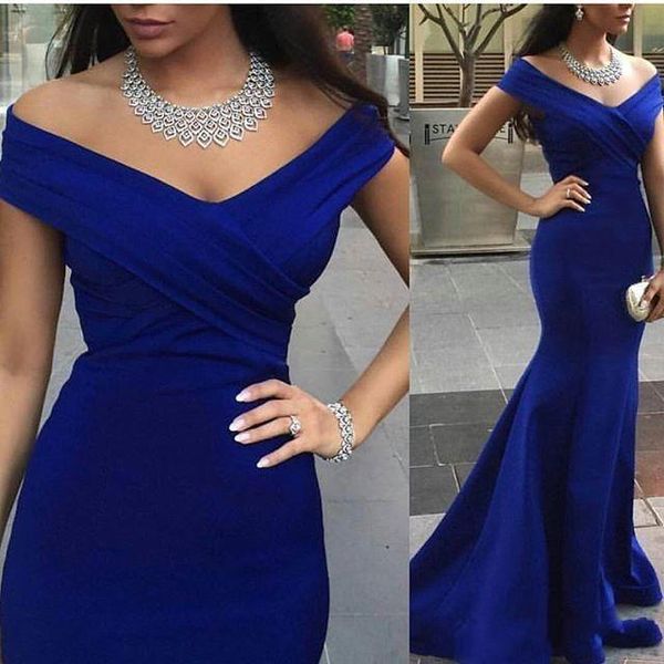 

очаровательная royal blue выпускного вечера платья backless формальные платья партии 2018 случай русалка с плеча блокированного знаменитости, Black