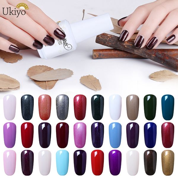 

ukiyo 15ml pure color gel polish varnish hybrid soak off enamel lacquer semi permanent nail polish uv nail art gellak manicure, Red;pink