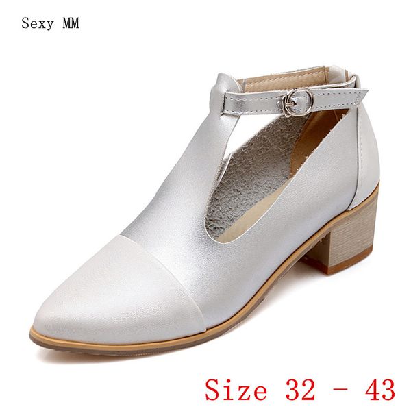 

low high heels mary janes office career shoes women pumps high heel shoes kitten heels scarpin plus size 32 33 - 40 41 42 43, Black