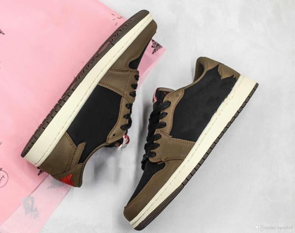 

travis scott 1 low og sp men basketball shoes cactus jack dark mocha womens running shoes sports sneakers