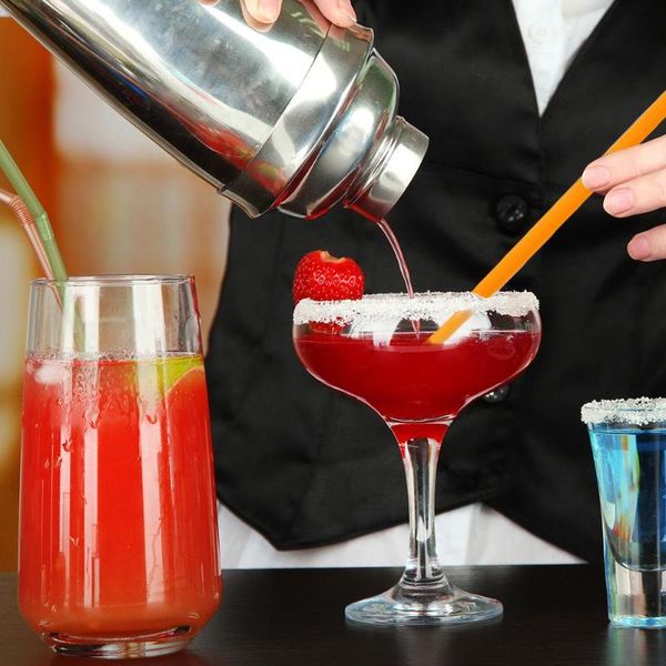

2pcs reusable silicone drinking straws with brushes for bar party kitchen