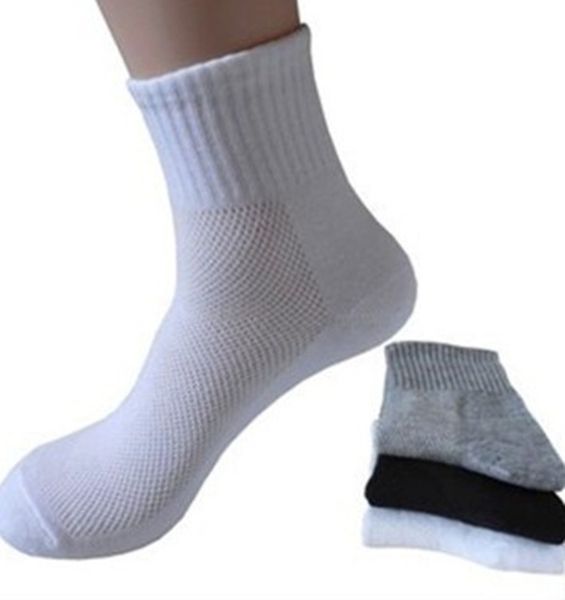

men athletic socks sport basketball long cotton socks male spring summer running cool soild mesh socks size ing, Black