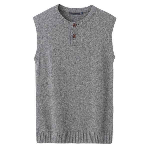 

spring autumn elegant button knitted men's sleeveless sweater vests japanese korean style business casual sweater waistcoats, Black;white
