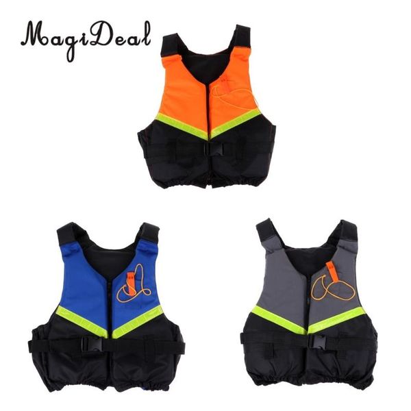 

magideal adults life jacket safety vest water ski drifting reflective strap life vest with whistle for drifting swimming boating
