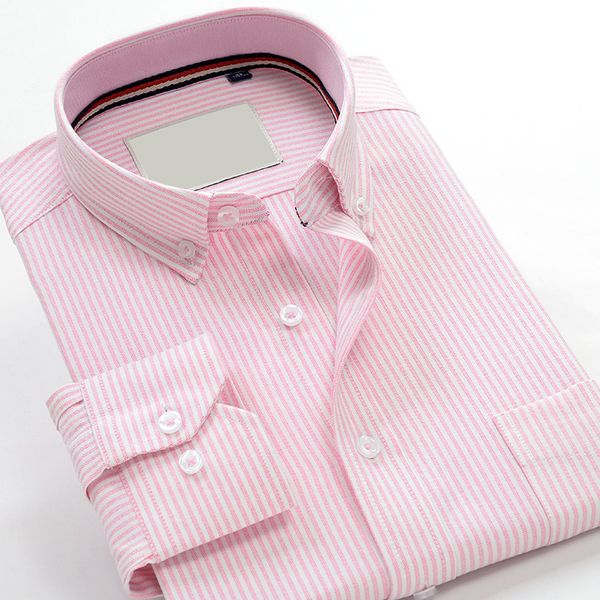 

518085 нового прибытия полосатого оксфорд mens хлопок высокого качество mens формальных рубашки с длинным рукавом супер большого размером ту, White;black