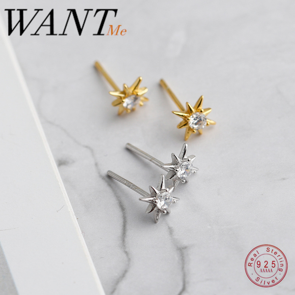 

wantme real 925 еѬлингового еѬебѬа минималикий кѬђглй иѬкон ве звезд мини еѬ, Golden;silver