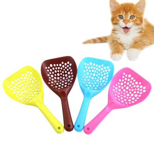

1pc plastic kitten sand waste scooper shovel litter scoop clean tool for pet dog cat scoop random color other cat supplies