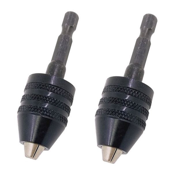 

2pcs keyless drill chuck conversion tool,adapter,1/4-inch hex shank