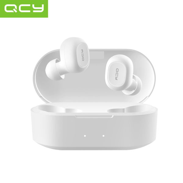 

qcy qs2 tws headphones bluetooth v5.0 3d stereo sports wireless earphones with dual microphone, auto connect