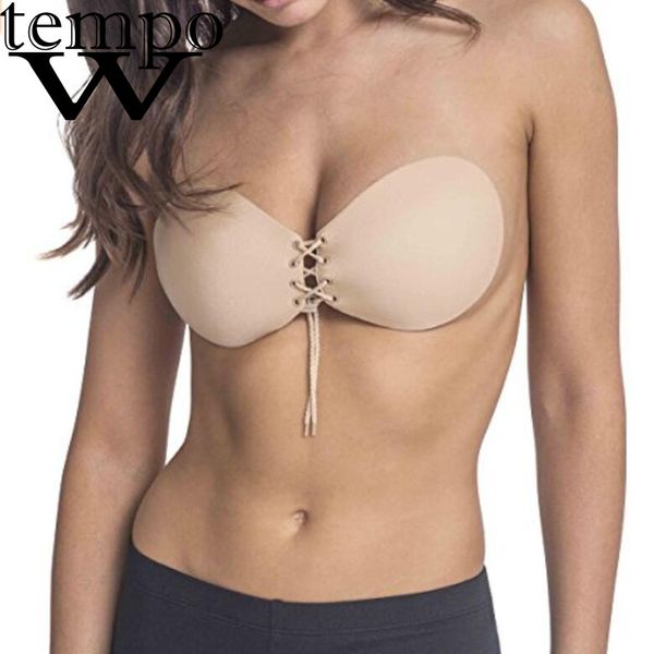 

мода sexy invisible push up bra самоклеющиеся силиконовые груди передняя закрытие sticky бюстгальтеры backless без бретелек бюстгальтера пер, Red;black