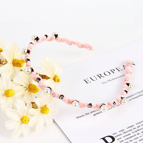 

2.4cm wide темперамент оголовье pearl twist braid unicorn диапазона волос прическа прическа девушки простой и легкий yfjwv, Black;brown