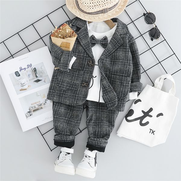 

HYLKIDHUOSE 2019 Baby Boy Clothing Sets Male Children Clothes Suits Gentleman Style Coats T Shirt Pants Toddler Infant Clothes