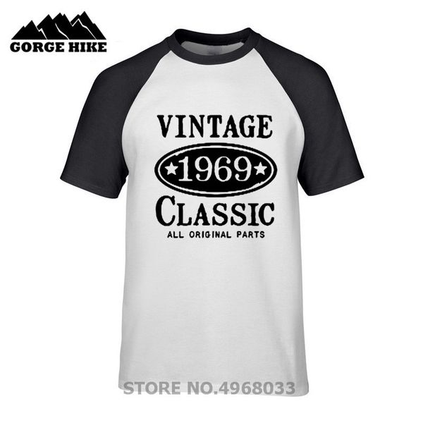 

2019 trend tshirt 1969-vintage-classic inspired design 50th birthday gift t-shirt for men round neck 100% cotton clothes t shirt, White;black