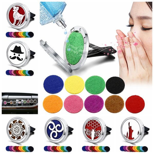 

car air freshener car perfume diffuser clip air auto vent freshener essential oil perfume locket (10pc pad) c004