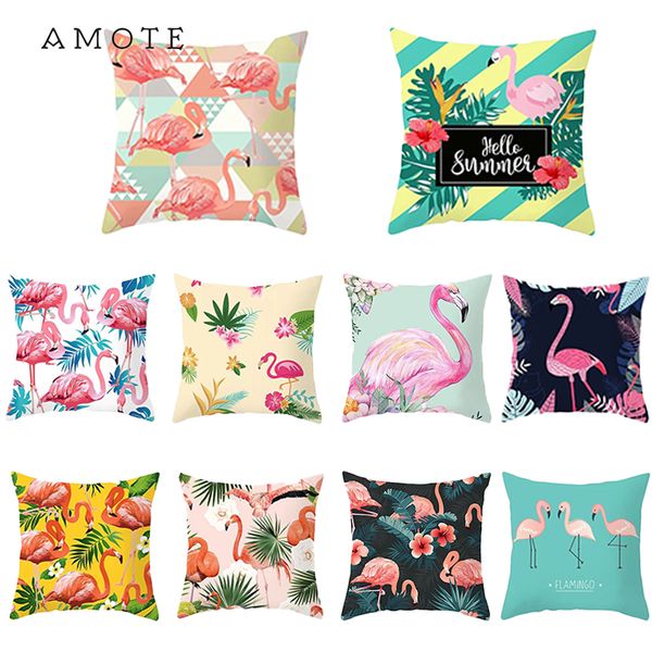 

45*45cm home decoration sofa car cushion cover flamingo printed throw pillow case pillowslip pillow cover