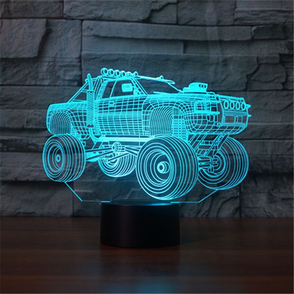

seven neon]off-road vehicl acrylic 7colors desk lamp 3d lamp novelty gift led night light millennium falcon light