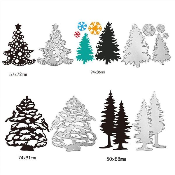 

metal cutting dies stencils diy scrapbook christmas tree embossing