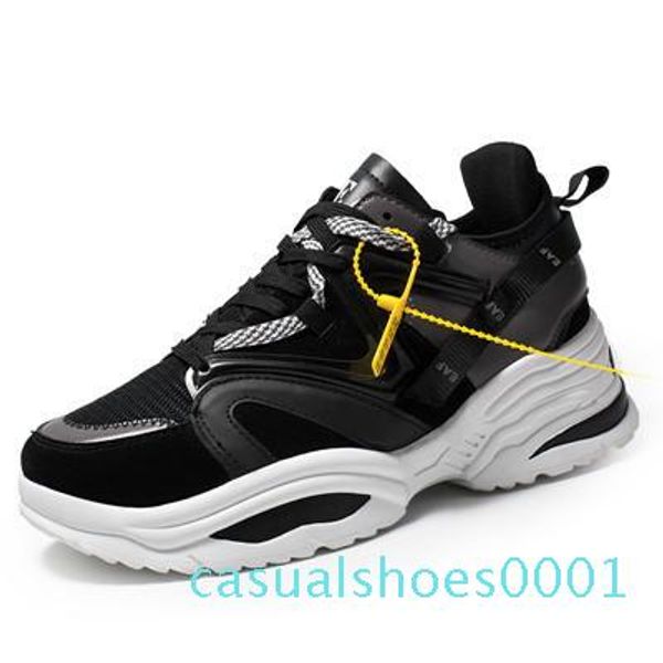 

brand men shoes casual outdoor shoes men trainers breathable mesh sneakers man footwear colorful thick bottom male ac01, Black