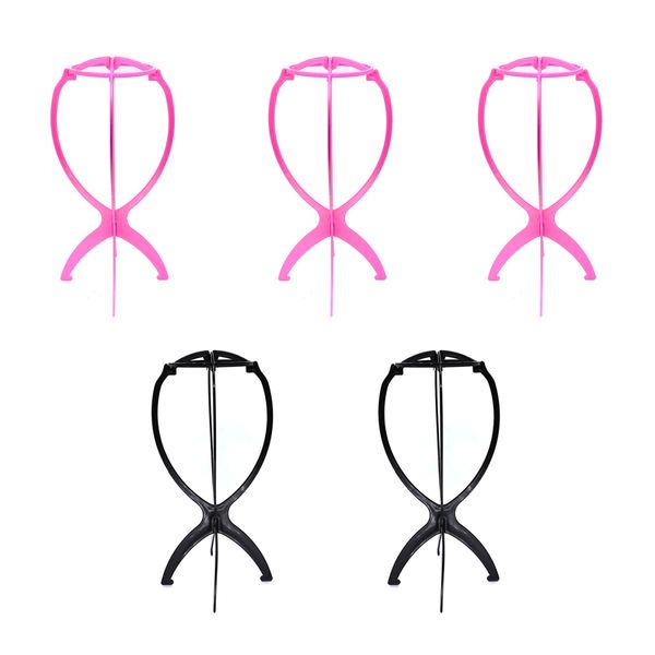 

folding wig storage wigs for women wigstand stable durable plastic wig stand holder 5 pieces hat cap holder stand tool