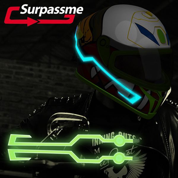 

motorcycle helmet led light waterproof durable motorcycle night riding signal bar flashing stripe led light helmet kit
