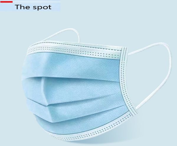 

dhl/fedex blue disposable face mask dust proof anti-pm2.5 non-woven household face mask ce, fda certification