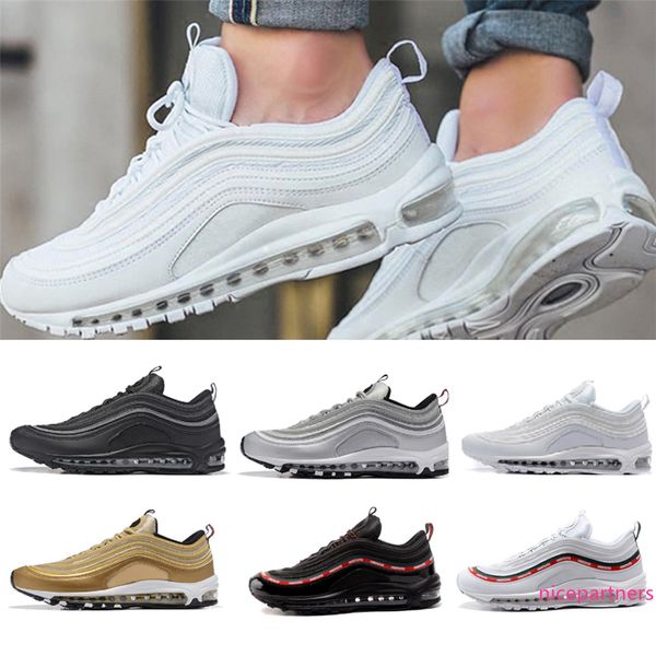 

2019 running shoes s og gold silver bullet triple white black mens womens trainer sports sneakers size 36-46